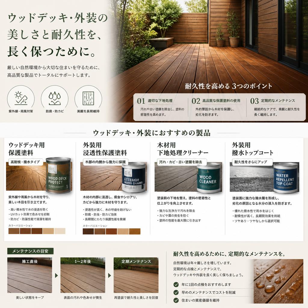 ウッドデッキ専用コーティングのご提案