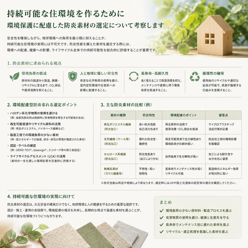 環境に優しい防炎素材の選び方