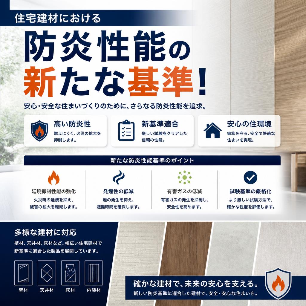 住宅建材における防炎性能の新たな基準！