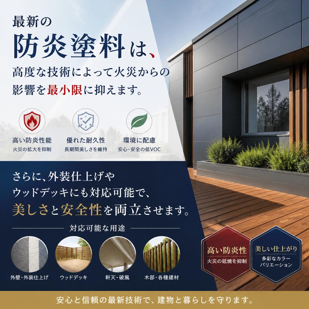 新しい防炎塗料の特長