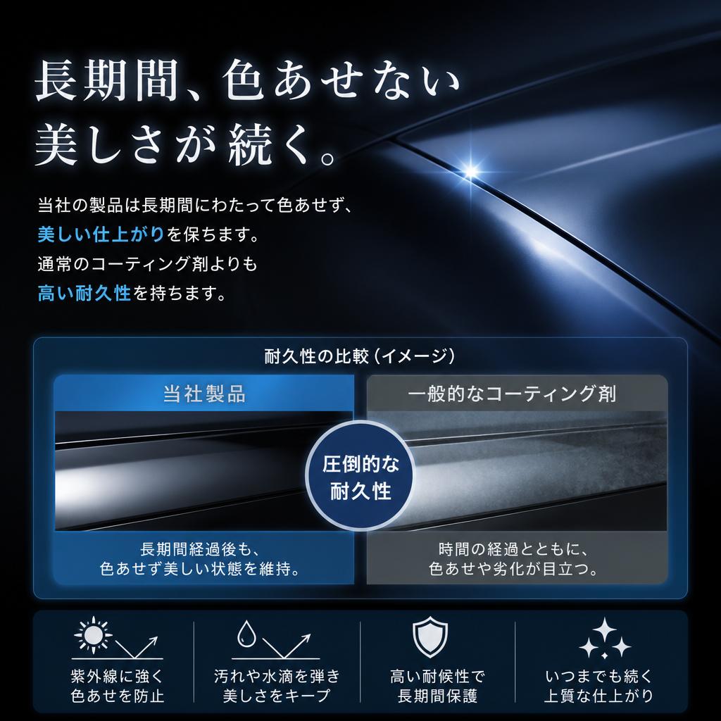 耐久性に優れたコーティングの特長
