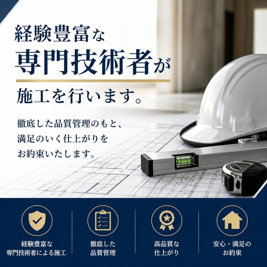 専門家による高品質施工