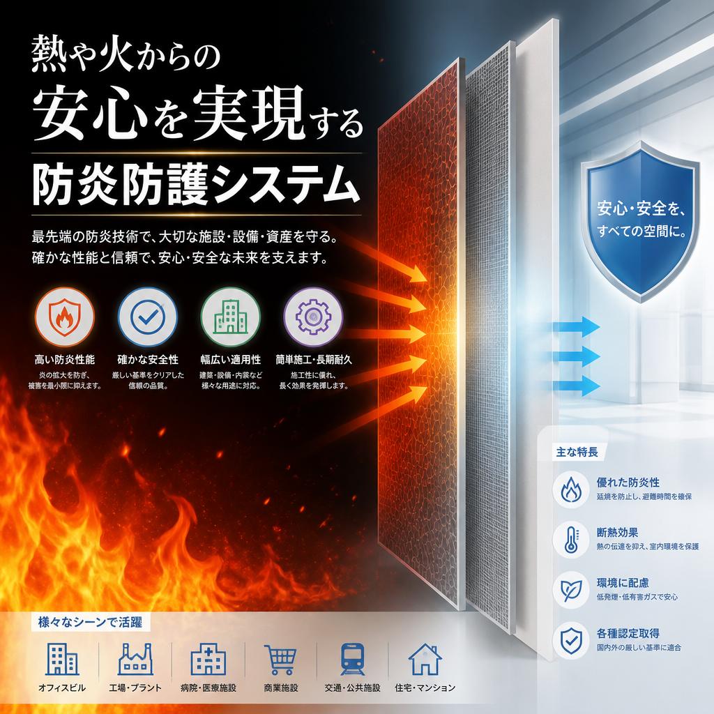熱や火からの安心を実現する防炎防護システム