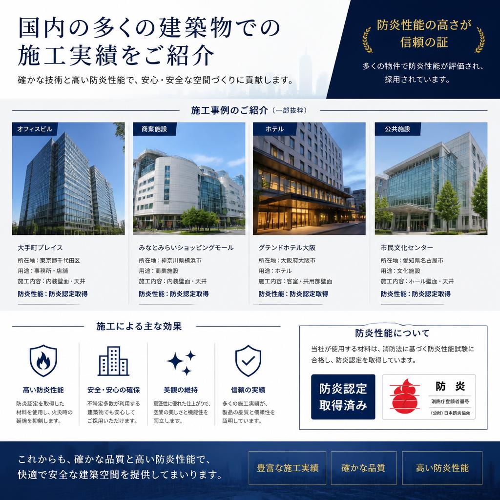 防炎性能の実績