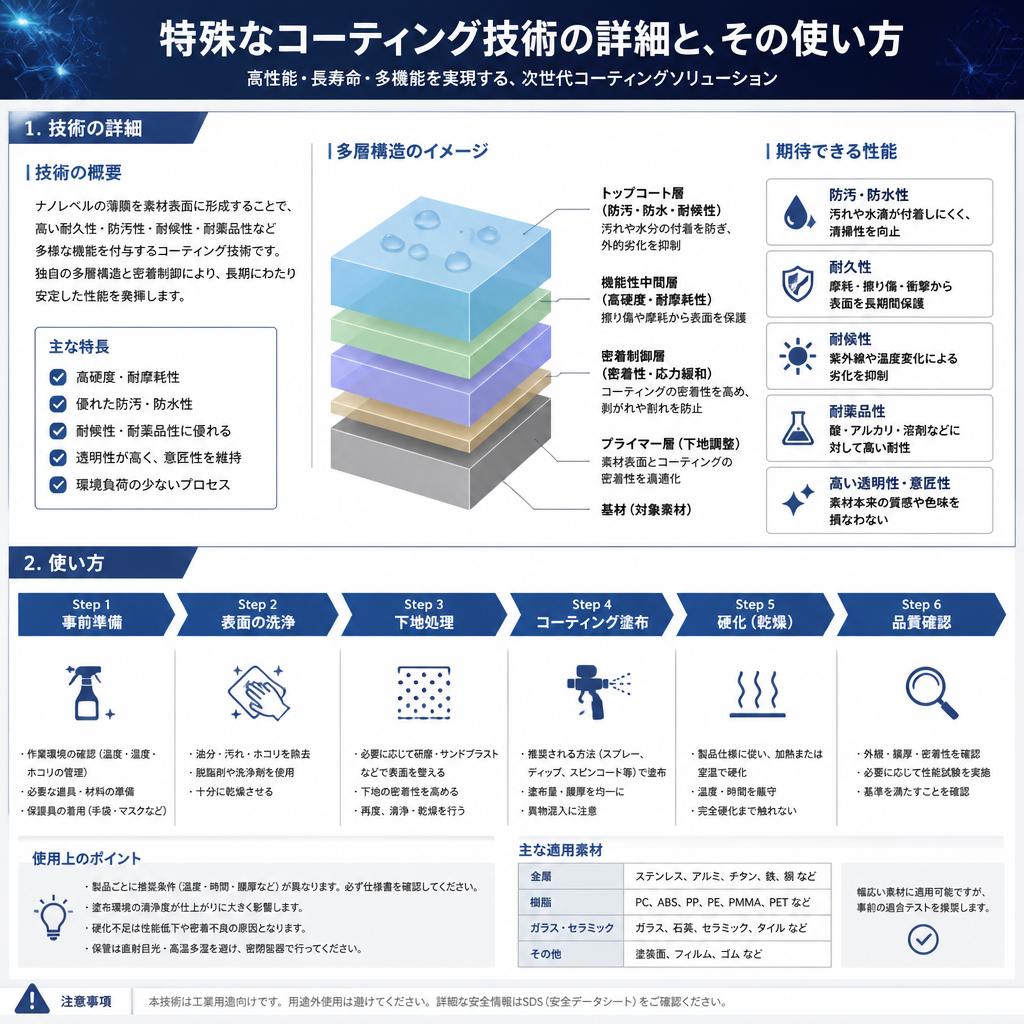 コーティングの特徴と技術
