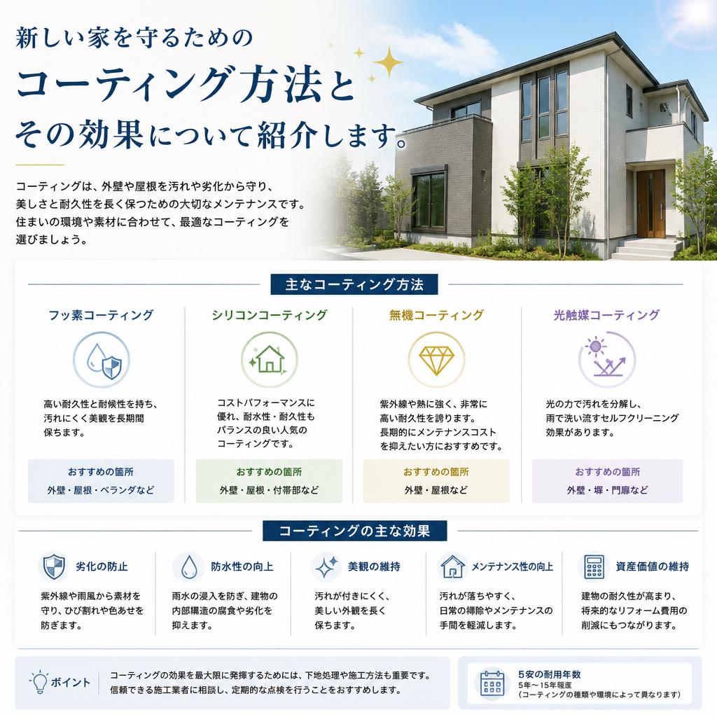 2. 新築住宅に最適なコーティング