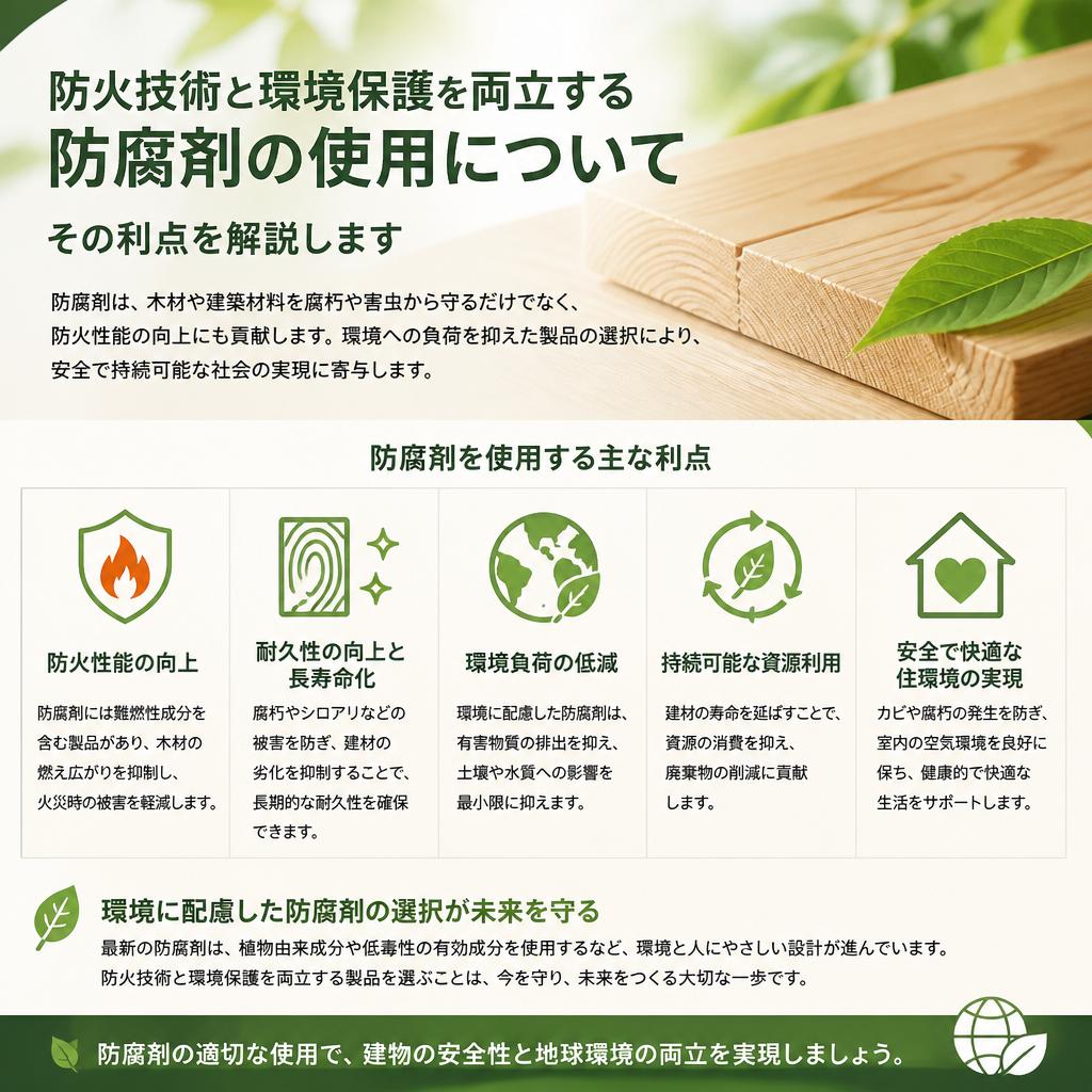 防腐剤との相乗効果で環境を守る