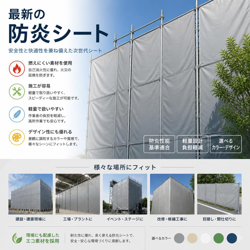 新しい防炎シートの特徴
