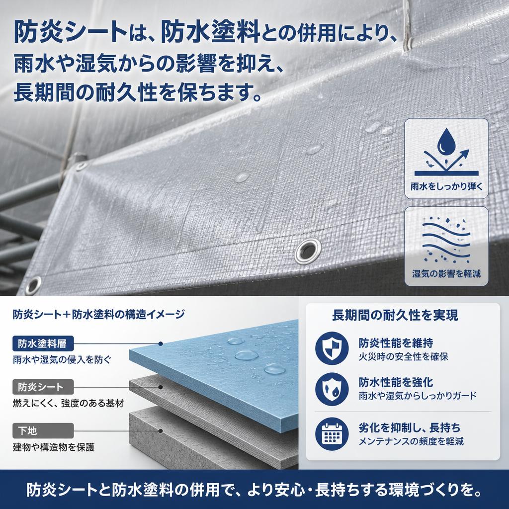 防水塗料との併用