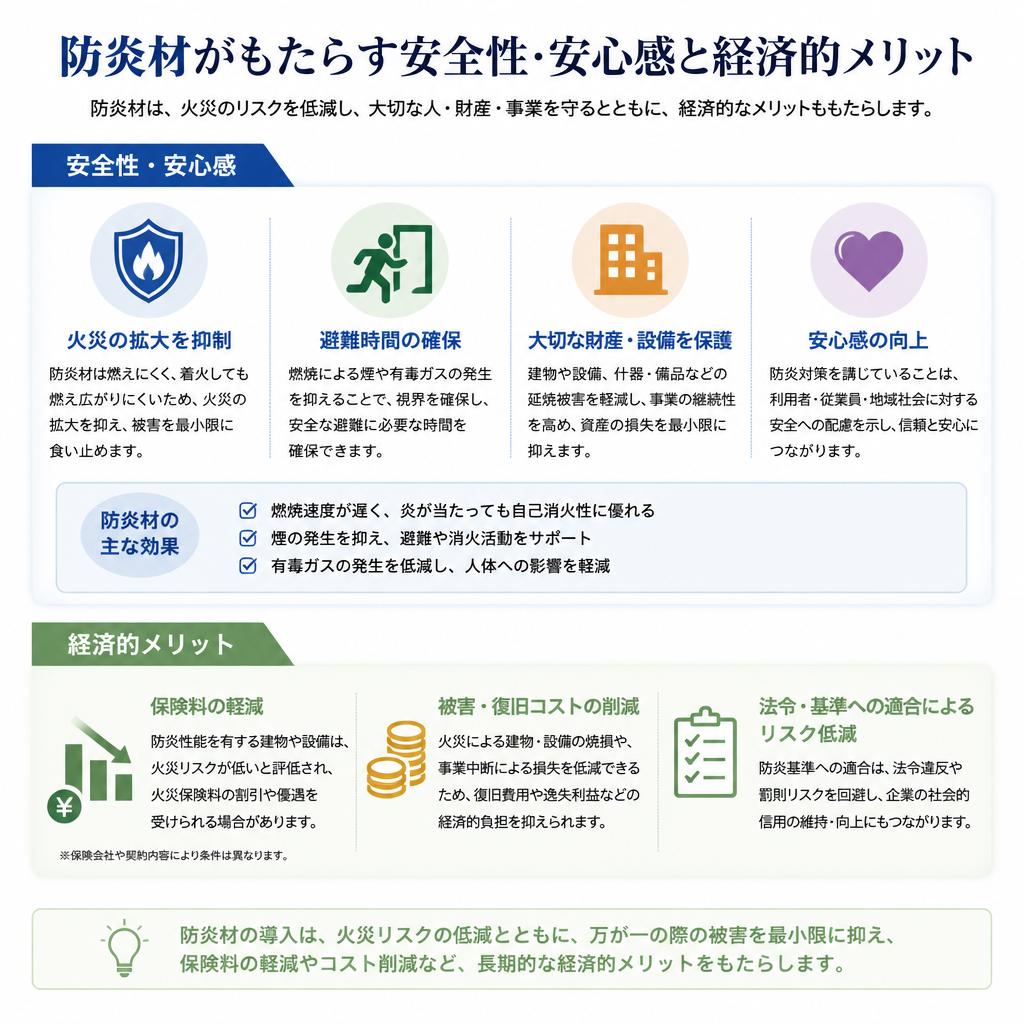 2. 防炎材のメリット