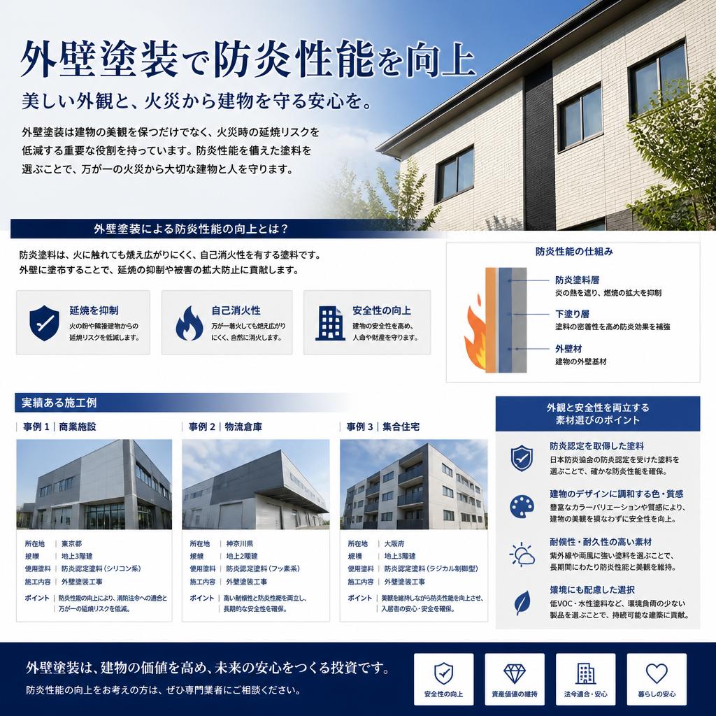 外壁塗装の防炎リフォーム