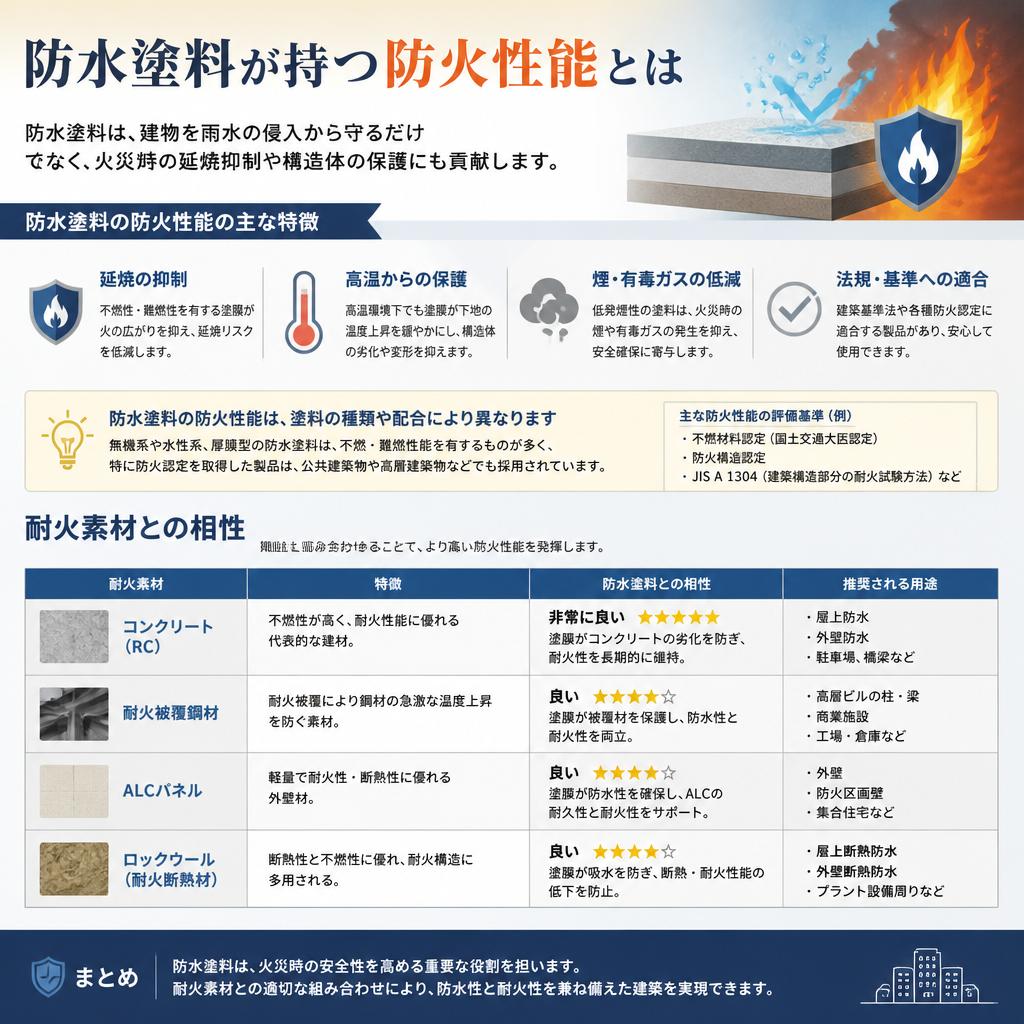 4. 防水塗料の役割と耐火性